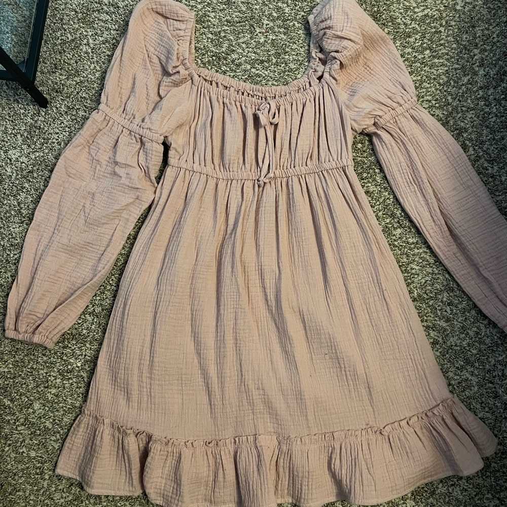 Pink flowy dress